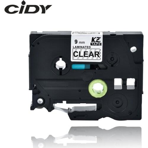 CIDY Tze 121 Tz121 Black on clear Laminated Compatible P touch 9mm tze-121 tz-121 tze121 Label Tape Cassette Cartridge