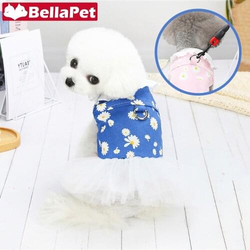 Designer Dog Clothes for Small Dogs Clothes Harness Luxury Summer French Bulldog Clothes Dress Chihuahua Pomeranian Pet Product
