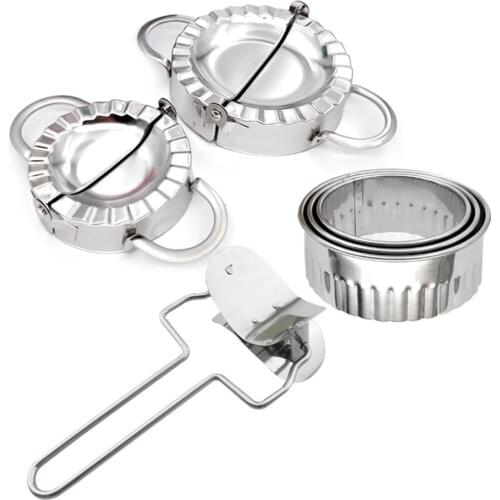 New Dumpling Mold Mould Stainless Steel Dough Presser Maker Cutter Tools Set Kit ravioli cutter kitchen gadgets cocina cozinha