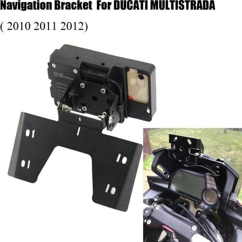 GPS Smart Phone Navigation Mount Mounting Bracket Adapter Holder For DUCATI MULTISTRADA 1200 MY 2010-2012