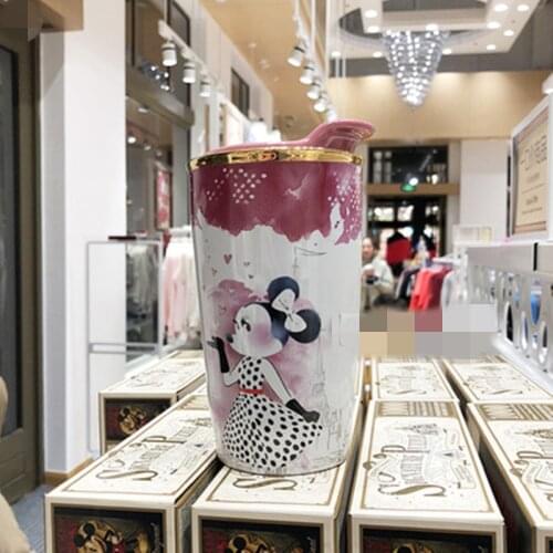 Shanghai Disneyland retro Chinese style Mickey Minnie ceramic mug Decoration Gift AG2464