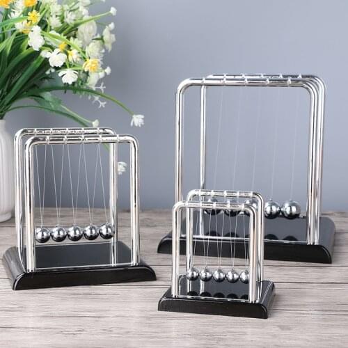 Newtons Cradle Balance Steel Ball Perpetual Motion Collision Ball Physics Science School Teaching Supplies Desk Home Furnishings