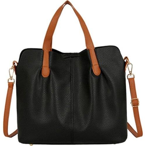 Korean version of PU picture-mother bag lychee pattern handbag fashion large capacity one-shoulder diagonal bag