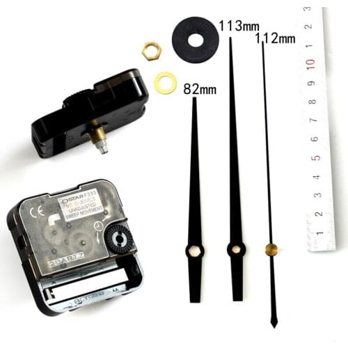 F333 Ostar Quartz Clock Movement DIY Wall Clock Accessory Kits with 2380# black hands and nuts