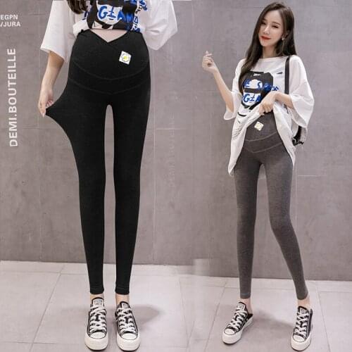 2959# Maternity Pants Summer Slimming Support Abdomen Elastic Waist Belly Support Pants Maternity Leggings Maternity Trousers