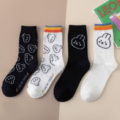 16PCS=8pairs 35, 36, 37.38, 39 eu size cotton Cartoon women socks fun happy girl socks gift