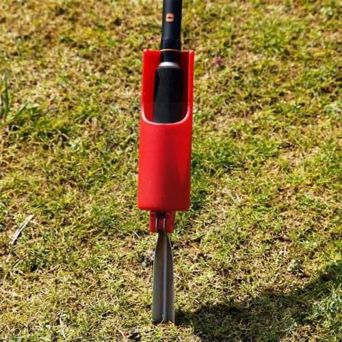 New Fishing Rod Stand Pole Holder Plug Insert Ground Tools Support Portable Steel Telescopic Outdoor Rack Tackle E5R7