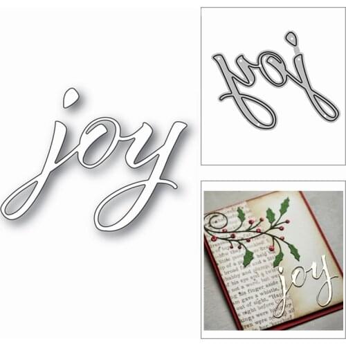 New Christmas Joy Words Script 2020 Metal Cutting Dies for DIY Scrapbooking and Card Making Decorative Embossing Craft No Stamps