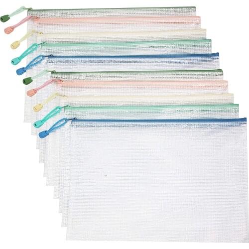 A4 Size Zipper Folder Waterproof Document Bag Storage Bag Suitable For Business School Supplies Toys Travel Accessories