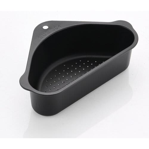Hanging Net Drain Basket Kitchen Anti-Blocking Funnel Stainless Steel Triangular Fruit Filter Sink Shelf Storage Strainer