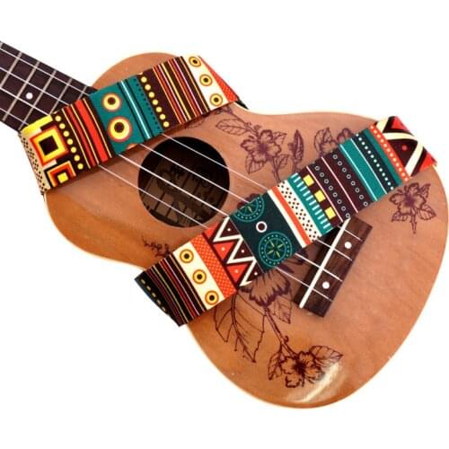 Hot Guitar Strap Multicolor Printing Thickened Guitar Belt for Ukulele Acoustic Electric Guitar Bass DO2