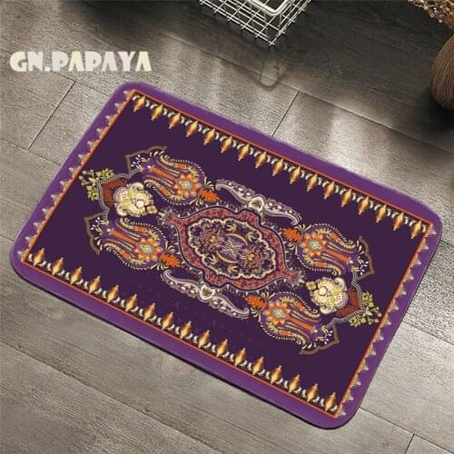 Retro macrame Carpet flower tropical Bathroom Floor Mats Toilet Rugs Kitchen Area Rug indian mandala Pad Absorbent Door Mat new