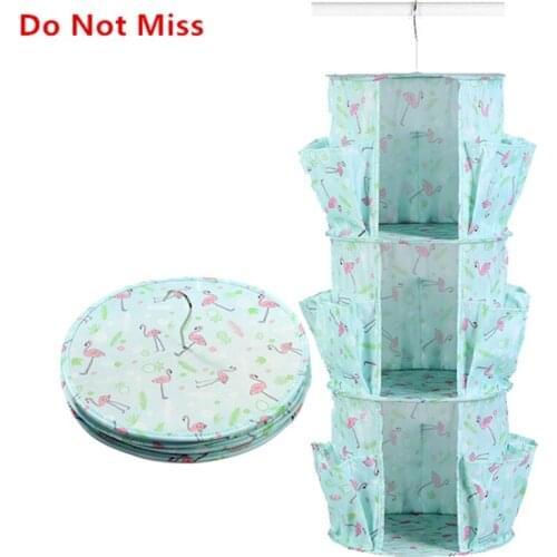 Do Not Miss New 360 Degree Rotating Hanging Bag Bedroom Storage Box Multi-layer Bag Clothing Storage Artifact Travel Accessories