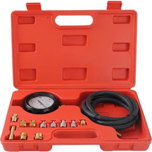 Engine oil pressure tester test gauge diagnostic test tool set kit hand tool set