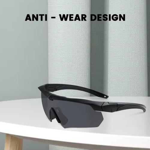 Military Bulletproof Glasses Outdoor Tactical Goggles Shooting Cs Riding Mountaineering Polarized Three Sets Of Lenses
