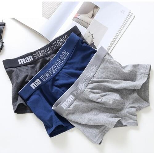 High quality Male panties cotton boxers mens panties underwear panties comfortable breathable brand shorts man boxer 3pcs/lot