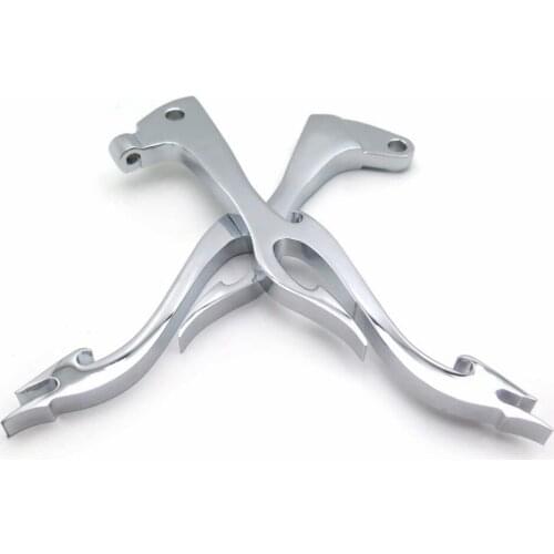 Aftermarket free shipping motorcycle parts Brake Clutch Flame Lever for yamaha XV250 XV535 XV700 XV750 XV1000 XV1100 CHROMED
