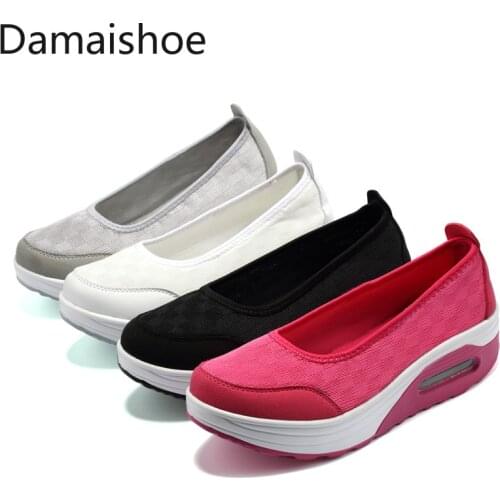 Womens Shoes New Fashionable Mesh Air Cushion Mesh Sports Lightweight Ladies Vulcanized Walking Casuals Comfortable Nurse Shoes