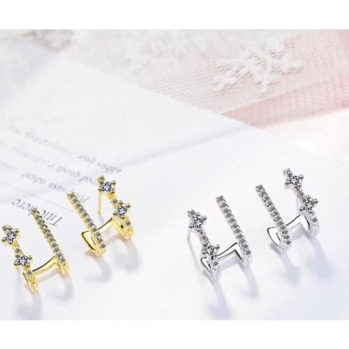 Sole Memory Simple Geometry Personality Temperament Creative 925 Sterling Silver Fashion Female Stud Earrings SEA490