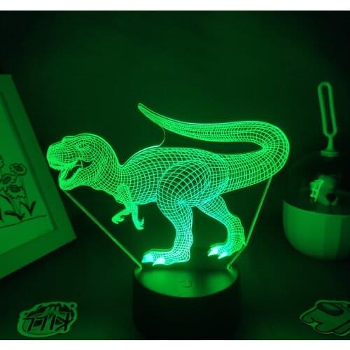 Animal Dinosaur 3D LED Neon Lamps RGB Night Lights Birthday Colorful Gift For Kid Child Bedroom Bedside Acrylic Table Decoration