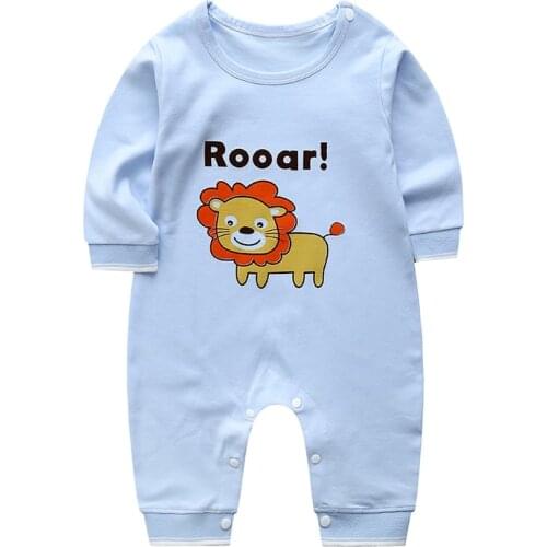 ZWY734 fashion good quality cotton baby rompers infant boys clothes cartoon print toddler girls jumpsuit baby boys playsuit