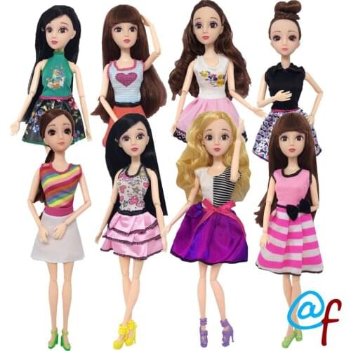 N3 1-set Doll Clothes Girl DIY for 1/6 OOAK Beauty Dolls Dress A Brand Head As Gift If 3sets or More