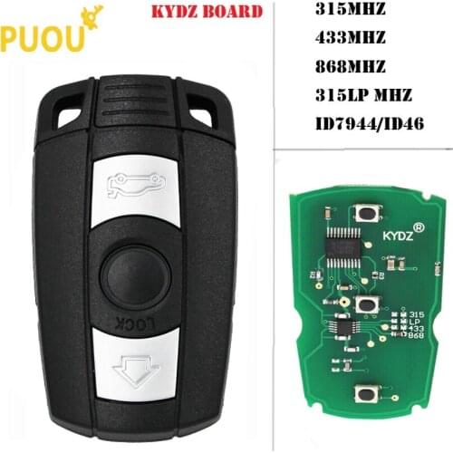 10PCS/LOT 3 Button smart Remote Key 315MHz 433MHz 868Mhz for BMW CAS3 1 3 5 6 7 Series X5 X6 Z4 ID7945 Chip