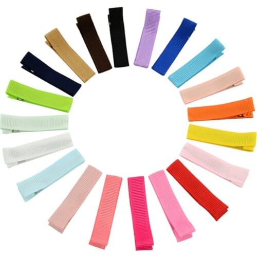 100 pcs/lot , Fully Lined Single Prong Alligator Clips Grosgrain covered Hair Accessories