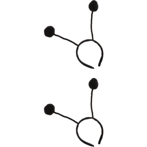 2Pcs Insect Antenna Headband Bumblebee Bee Ant Alien Costume Black Cosplay Favor Halloween Carnival Party Accessories