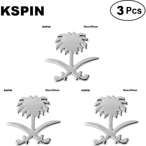 Silver Coconut Tree Lapel Pin Flag badge Brooch Pins Badges 3Pcs a Lot