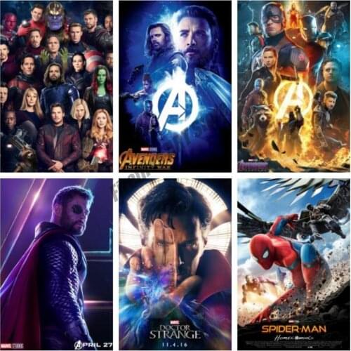 5D Full Square Drill Diamond Painting Marvel Superhero Movie Avengers 4 Iron Man Cross Stitch Kits Mosaic Embroidery Home Decor