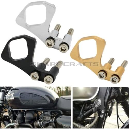 Motorcycle Accessories Ignition Key Left / Right Relocation Bracket For Triumph Bonneville T100 / SE / Scrambler / Thruxton