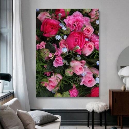 Diamond Embroidery Beautiful Flower Roses 5D Cross Stitch DIY Diamond Painting Mosaic Resin Round Diamond Rhinestone Decor A257