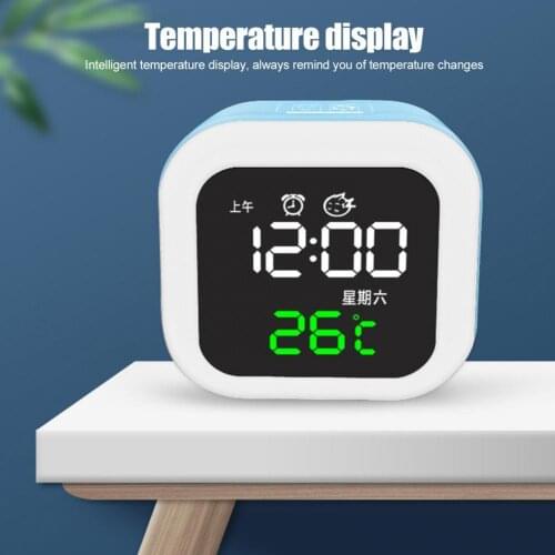 Clock Intelligent Multifunctional ABS LED Voice Control Electronic Alarm Clock for Dormitory