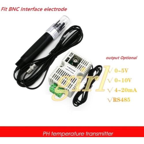 PH value temperature transmitter detection sensor module analog output voltage 4-20 mA RS485 output