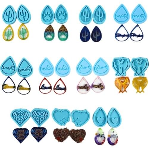 E56A Epoxy Resin Mold Handmade Earring Pendant Casting Silicone Mould DIY Crafts Tool