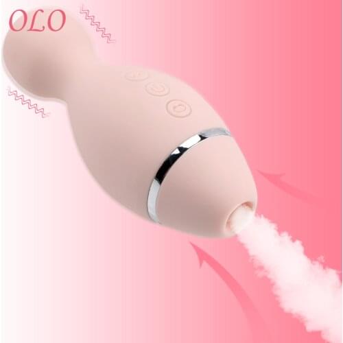 OLO Dildo Sucking Vibrator 6 Suction Modes Vibrating Sucker Sex Toys For Woman Nipples G-Spot Massage Oral Sex Suction