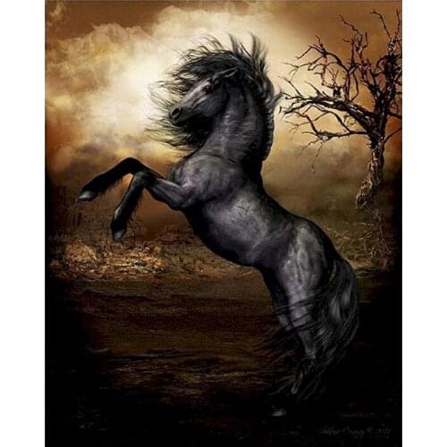 GATYZTORY 50×70cm Horse 5D DIY Diamond Painting Animal Mosaic Art Handmade Rhinestone Kits Home Decor Cross Stitch