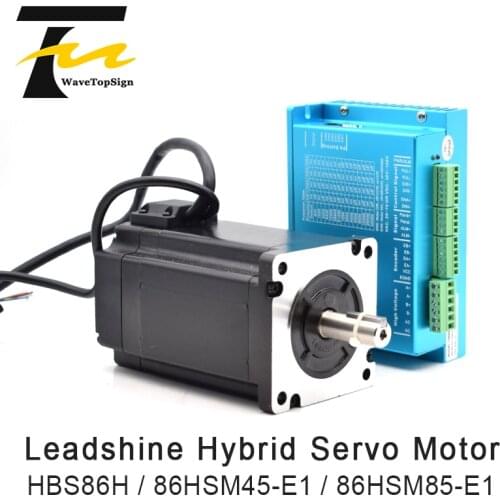 Leadshin NEMA34 Engraver Hybrid Servo Motor 86HSM85-E1 Voltage 75V Torque 8.5N.M +Servo DriverHBS86H