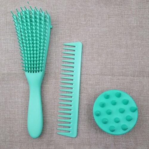 3pcs Detangling Comb Hair Hrush Hair Comb for Curly Hair Smooth Brush Set Scalp Massage Care Kit Hair Care Styling Tools