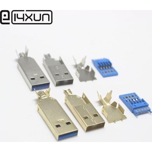 10pcs 4 in 1 USB 3.0 Fast Charging Parts for DIY Repair Cable USB-C USB3.0 Charger Cable For XiaoMi Huawei Samsung Oneplus