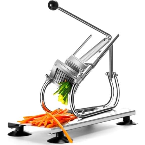 Commercial desktop horizontal stainless steel potato cutting machine fries machine cucumber radish lettuce suction cup fixe