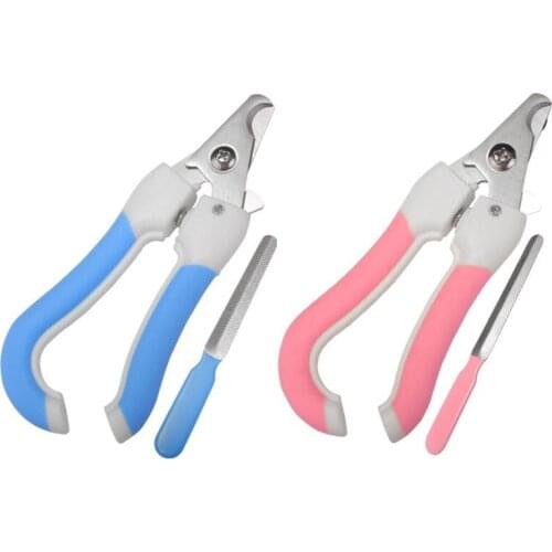 Professional Pet Nail Clipper Cutter 2 Size Cat Dog Stainless Steel Safety Animal Grooming Scissors With Nail File Pets Supplies