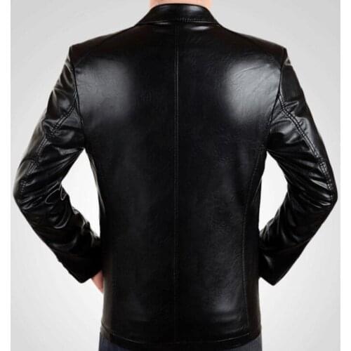 New England Mens Leather 2 Button Formal Dress Suits Fashion Man Blazers Black Red Brown Solid Motorcycle Coat Suede Jacket Male