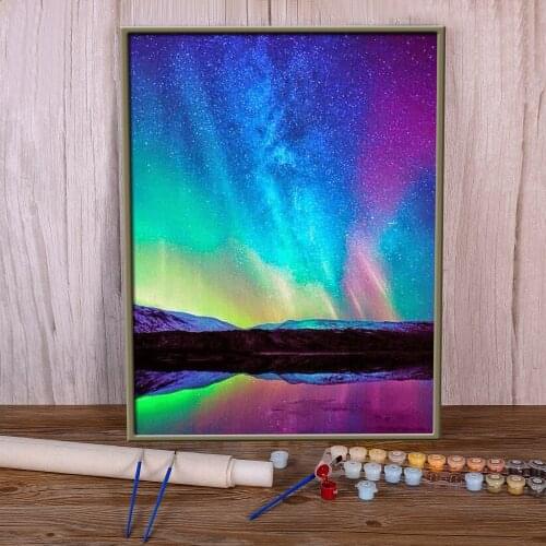 Tree Landscape DIY Painting By Numbers Kit Acrylic Paints 40*50 Painting On Canvas Decorative Paintings Children Drawing