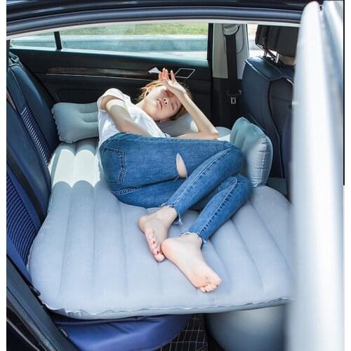Inflatable Air Mattress for Car Back Seat Universal SUV Car Travel Bed Inflatable Sofa with Pillow Outdoor Camping Mat Cushion
