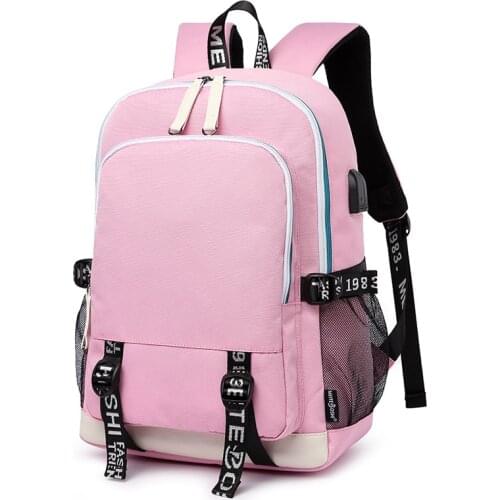 New USB School Bags for Girls Teenagers Backpack Women Bookbags 2020 Large Capacity Middle High College Teen Schoolbag