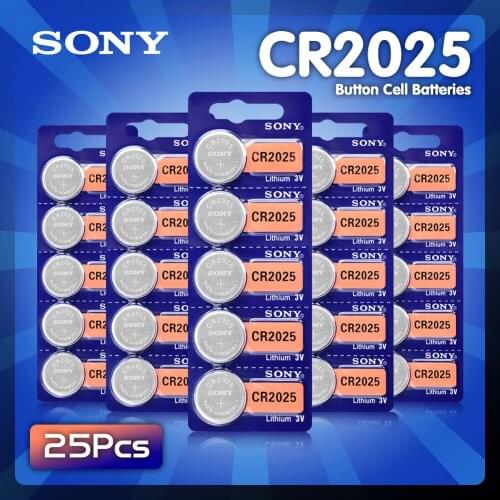 25Pcs Sony Original 3V cr2025 Lithium Button Cell Batteries cr 2025 ECR2025 DL2025 Coin Battery For Watch Calculator Scale