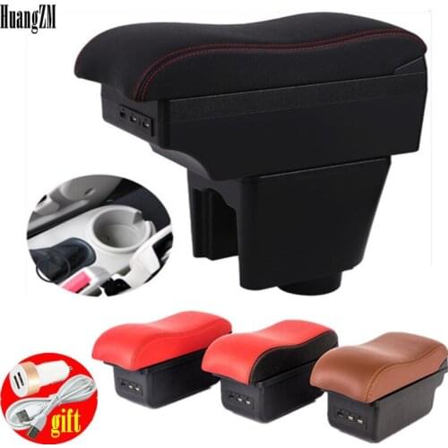 For Chevrolet Aveo/Lova T200/T250 2002-2011 Rotatable Car Center Centre Console Storage box Armrest box USB Charging ashtray