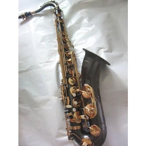 Professional New Tenor Saxophone Matte Black gold Key Tenor Sax Mouthpiece Patches Pads Reeds Bend Neck and case